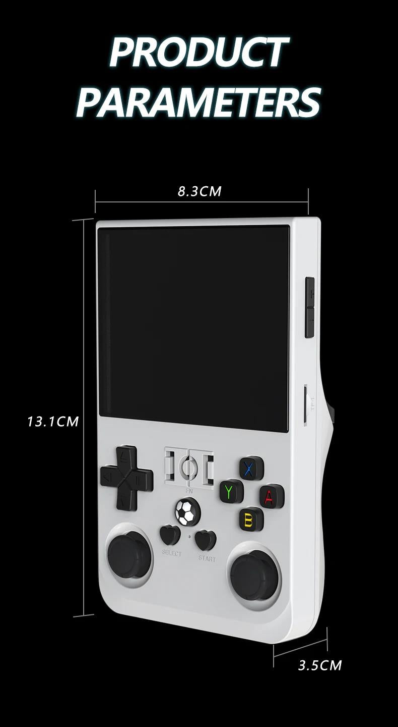 2025 Upgrade R36Pro Retro Handheld Game Console with 64GBuilt-in 18000+ Classic Games, Portable Video Gaming Console Linux System 4.0 Inch IPS Screen, 4000mAh Rechargeable Battery-Black