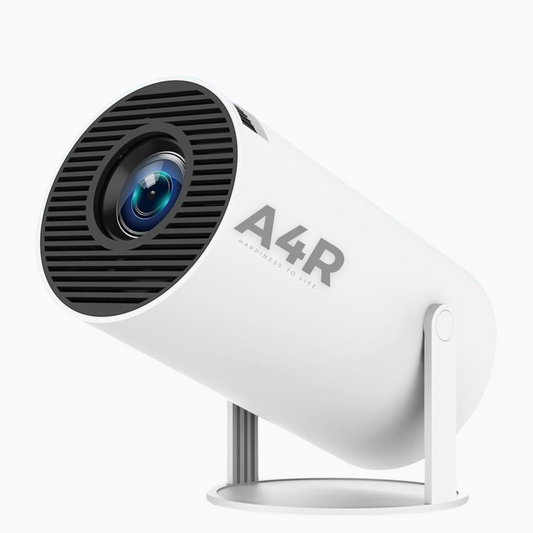 A4R Smart 4K Projector: 12000 Lumens, Native 1080P (Supports 4K), Android 13, 180° Rotation, Auto/Manual Focus, Dual-Band Wi-Fi 6, Bluetooth 5.2 - Your Ultimate Portable Movie Projector