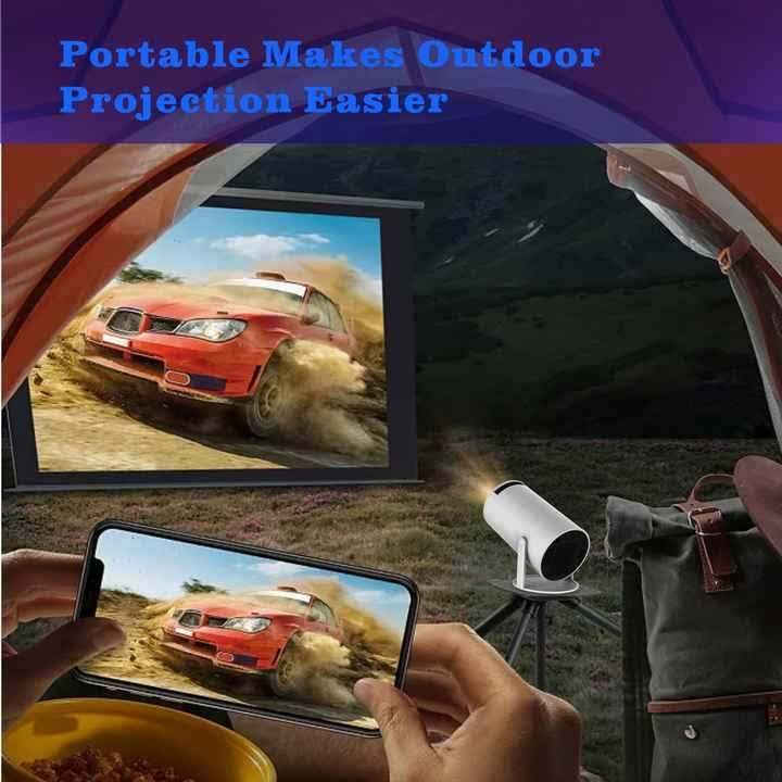 A4R Smart 4K Projector: 12000 Lumens, Native 1080P (Supports 4K), Android 13, 180° Rotation, Auto/Manual Focus, Dual-Band Wi-Fi 6, Bluetooth 5.2 - Your Ultimate Portable Movie Projector